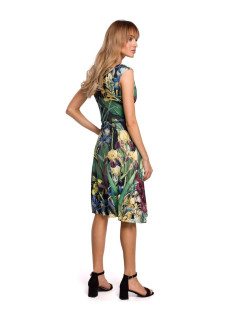 Dámské šaty model 18242068 zelené s květy - Moe