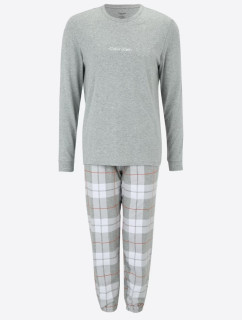 Pánske pyžamo - NM2178E 1N0 - šedá/biela - Calvin Klein