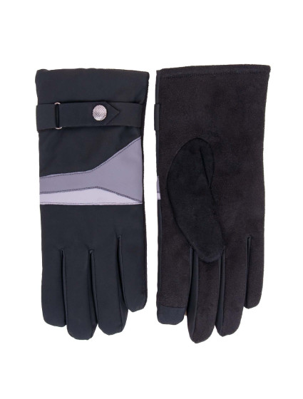 Pánské rukavice model 18506597 černá s šedou - Yoclub