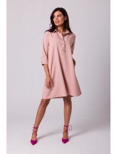 Dámské košilové šaty  růžová  model 18517230 - BeWear