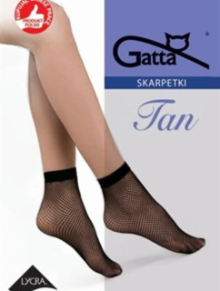 Sieťované dámske ponožky "kabaretky" TAN