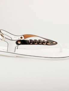 model 1818961 bílo-černé gumové sandály