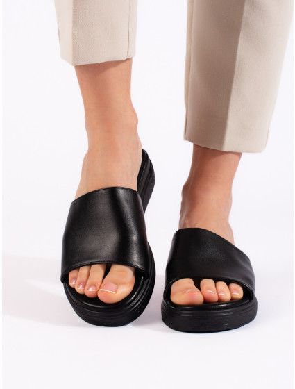 Klasické čierne dámske ponožky na podpätku bez päty