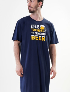 Pánská noční košile s krátkým rukávem model 17843974 is beer