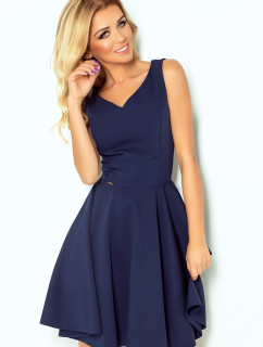 Tmavě modré šaty s výstřihem ve tvaru srdce model 4976613