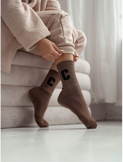 Dámské zimní netlačící ponožky Milena 0118 Litera C Froté 37-41