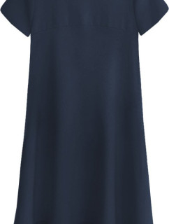 Tmavo modré trapézové šaty (436ART)