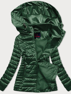 Zelená dámská bunda s kapucí model 16149584 - 6&8 Fashion