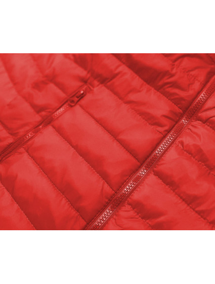 Lehká červená dámská prošívaná bunda (20311-270)