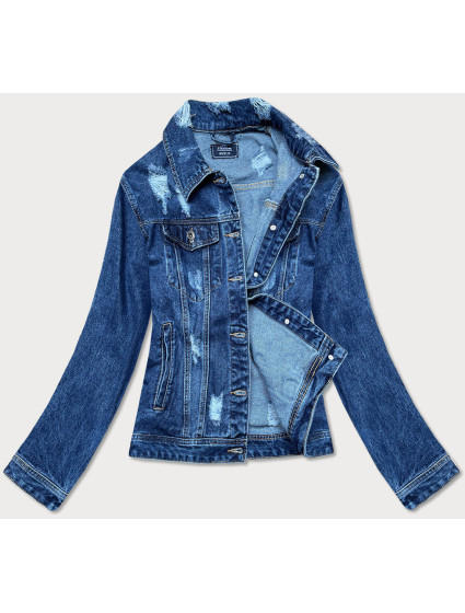 Tmavě modrá dámská džínová bunda model 17149379 - Mila Premium