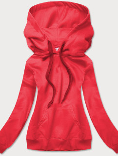 Tenká červená dámská mikina s kapucí (WB11001-18)