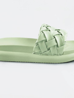 Zelené dámské pantofle se páskem model 17352293