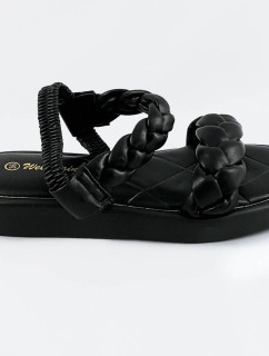 Černé sandály se pásky model 17352419 - WELLSPRING