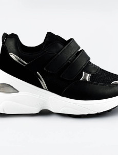 Černé dámské sportovní boty se suchými zipy model 17605969