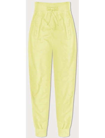 Tenké teplákové kalhoty v citrónové barvě (CK03-33)