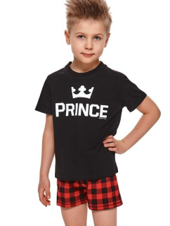 Krátke chlapčenské pyžamo Prince čierne
