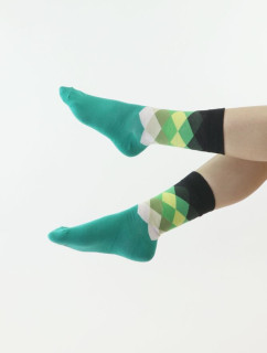 Ponožky Cube zelené s černým lemem