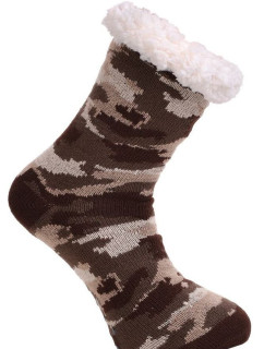 Protišmykové ponožky Masker winter hnedé