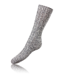 Zimní unisex ponožky NORWEGIAN STYLE SOCKS - BELLINDA - šedá