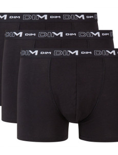 Pánské boxerky 3 ks DIM COTTON STRETCH BOXER 3x - DIM - černá