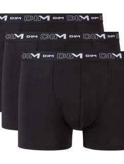 Pánske boxerky 3 ks DIM COTTON STRETCH BOXER 3x - DIM - čierna