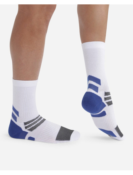 Pánské sportovní ponožky 2x DIM SPORT CREW SOCKS MEDIUM IMPACT 2x - DIM SPORT - bílá