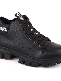 Sergio Leone W SK423 černé zateplené boty na platformě