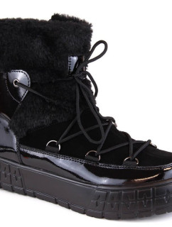 Filippo zateplené kožené boty na platformě W PAW475A černá