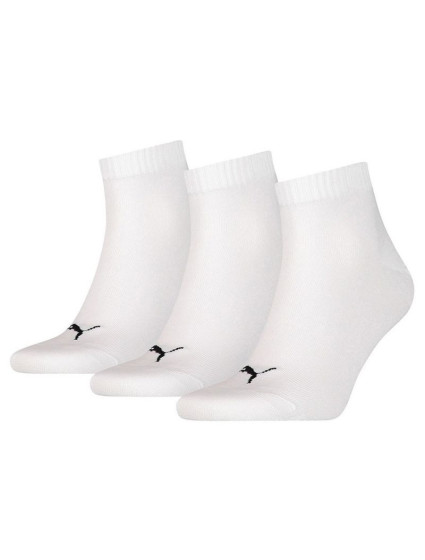 Unisex ponožky Quarter Plain 3Pack 906978 33 biela - Puma