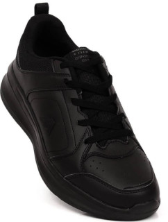 Buty sportowe ze skóry ekologicznej American Club M AM923 czarne