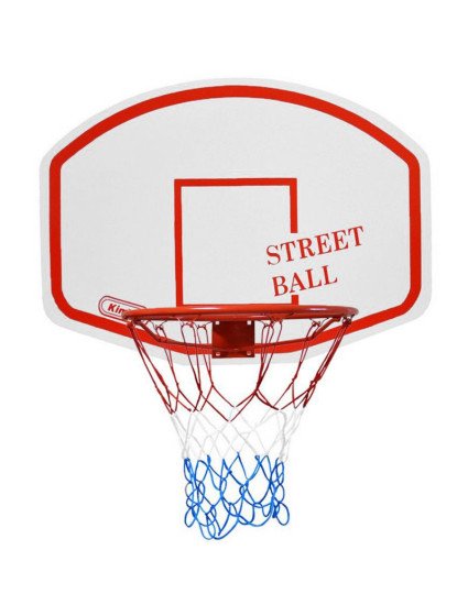 Tablica do koszykówki Kimet Street Ball+obręcz biało-czerwona