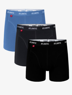 Pánske boxerky 3MH-047 modrá-grafit-čierna - Atlantic