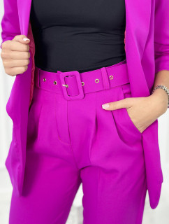Elegantní souprava saka a kalhot fialové barvy