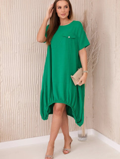 Oversized šaty s kapsami zelený