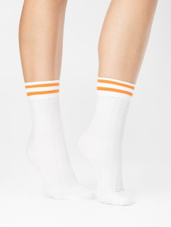 Ponožky Player 80 Deň White-Orange - Fiore