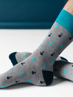 Kravaty ponožky 051-135 Melange Grey - Více