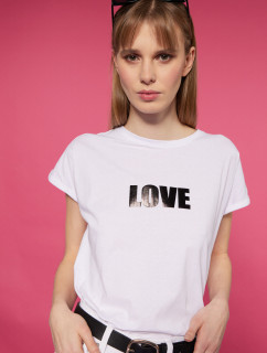 Monnari T-Shirts T-Shirt With The Inscription Love Multicolor