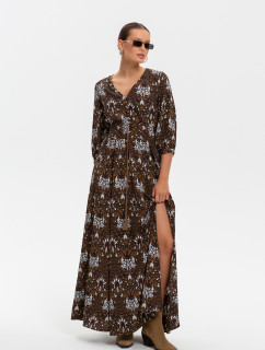 Monnari Dresses Long Patterned Dress Multi Brown