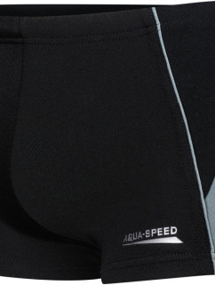 AQUA SPEED Swimming Shorts Diego Black/Grey/Red Pattern 136