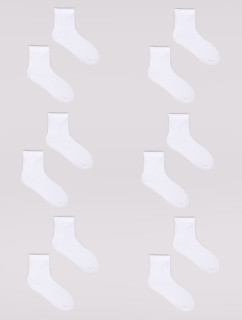 Yoclub Boys' Plain White Socks 6-Pack SKA-0056C-0100-002 White