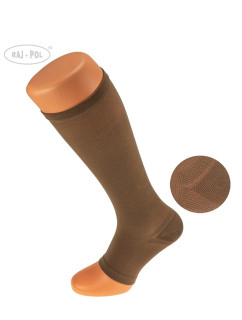 Raj-Pol Knee Socks Without Zipper 2 Grade Dark Beige