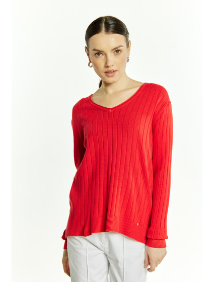 Monnari Jumpers & Cardigans Women's V-Neck Sweater Red