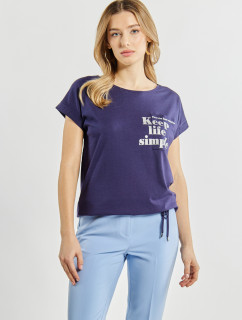 Monnari T-Shirts Women's Cotton T-Shirt Navy Blue