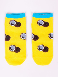 Kotníkové bavlněné ponožky vzory barev model 16650750 žlutá - Yoclub