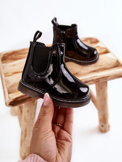Dětské Lakované zateplené boty černé model 19243560 - Kesi