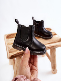 Dětské zateplené boty černé model 19243579 - Kesi