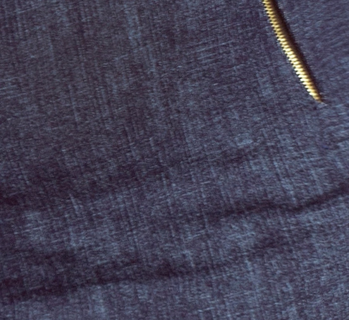 Dámské bavlněné šaty JEANS v  se zipy tmavě modré Tmavě modrá / S  model 15042672 - numoco