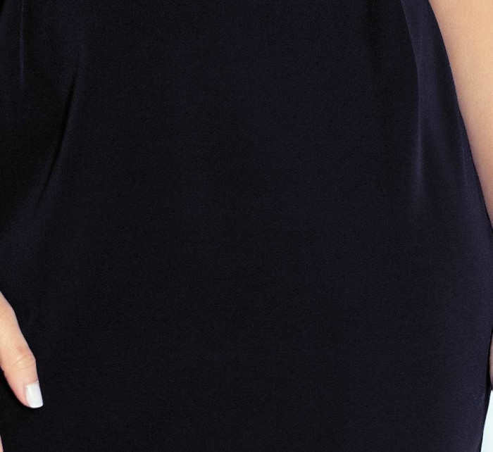 Dámske spoločenské šaty Madlen bez rukávov krátke čierne - Čierna - Numoco