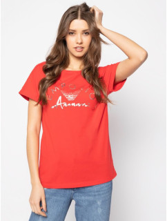 Dámske tričko 164340 0P291 00074 červená - Emporio Armani