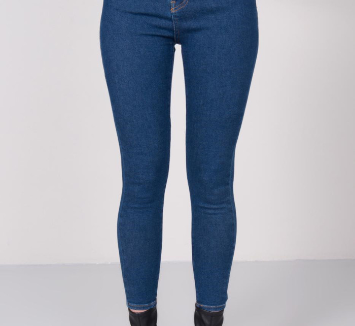 Tmavě modré džínové kalhoty s vysokým pasem model 17011716 BSL - FPrice